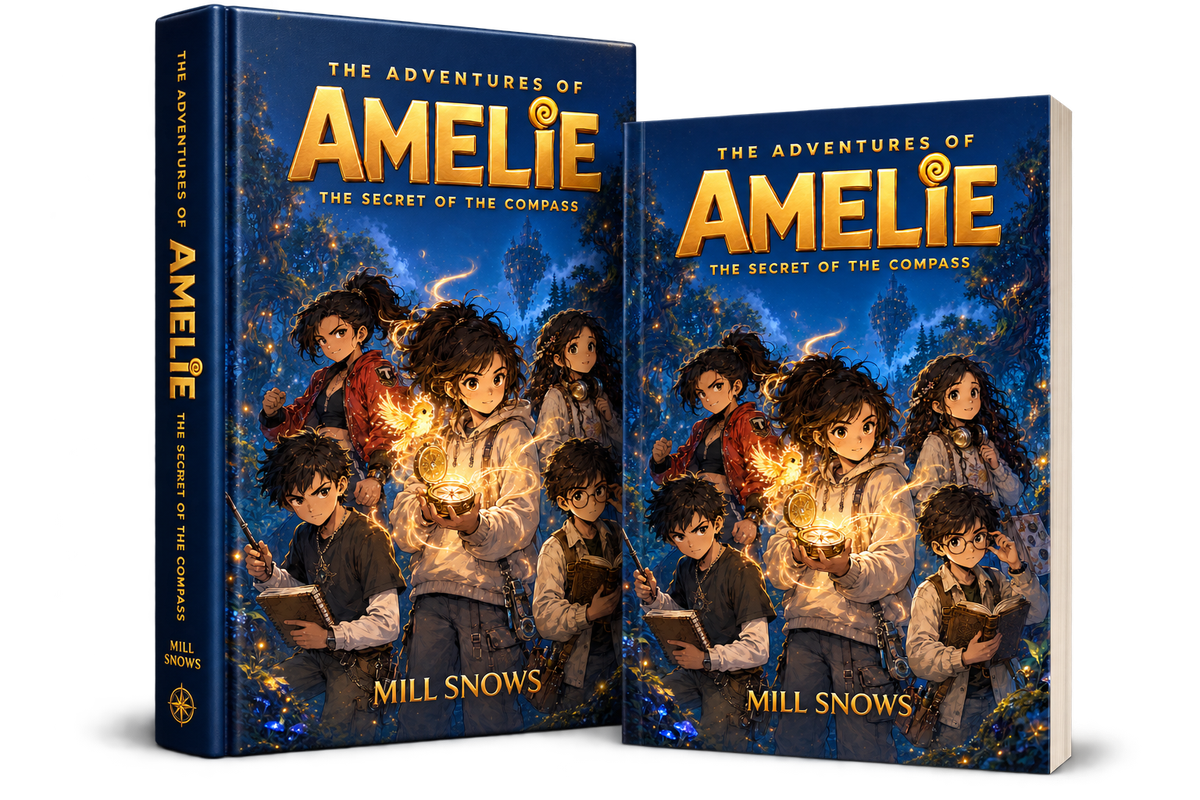 The book The Adventures of Amelie · The Secret of the Compass, in hardcover and paperback
